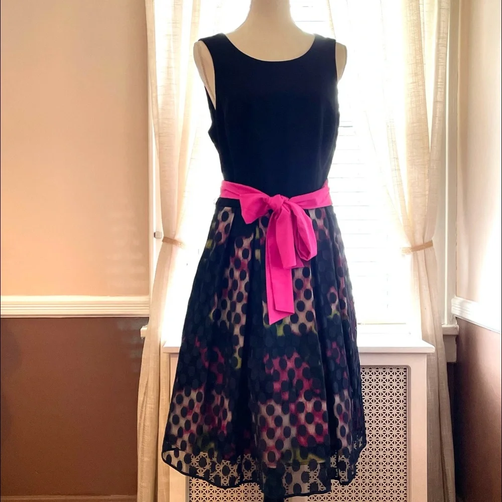 Eliza J navy midi dress - Picture 1 of 2